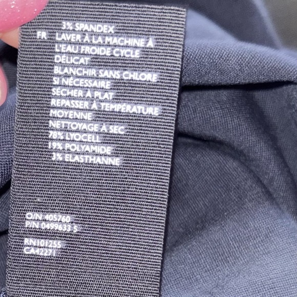 COS Asymmetric Drape Midi Dress Navy Blue Size S - Picture 9 of 9